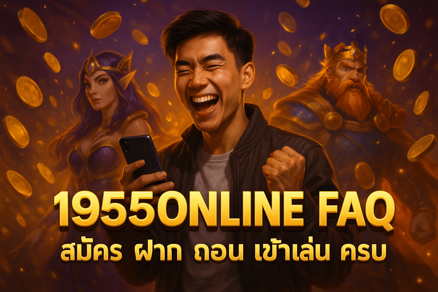 1955ONLINE FAQ สมัคร ฝาก ถอน เข้าเล่น ครบ